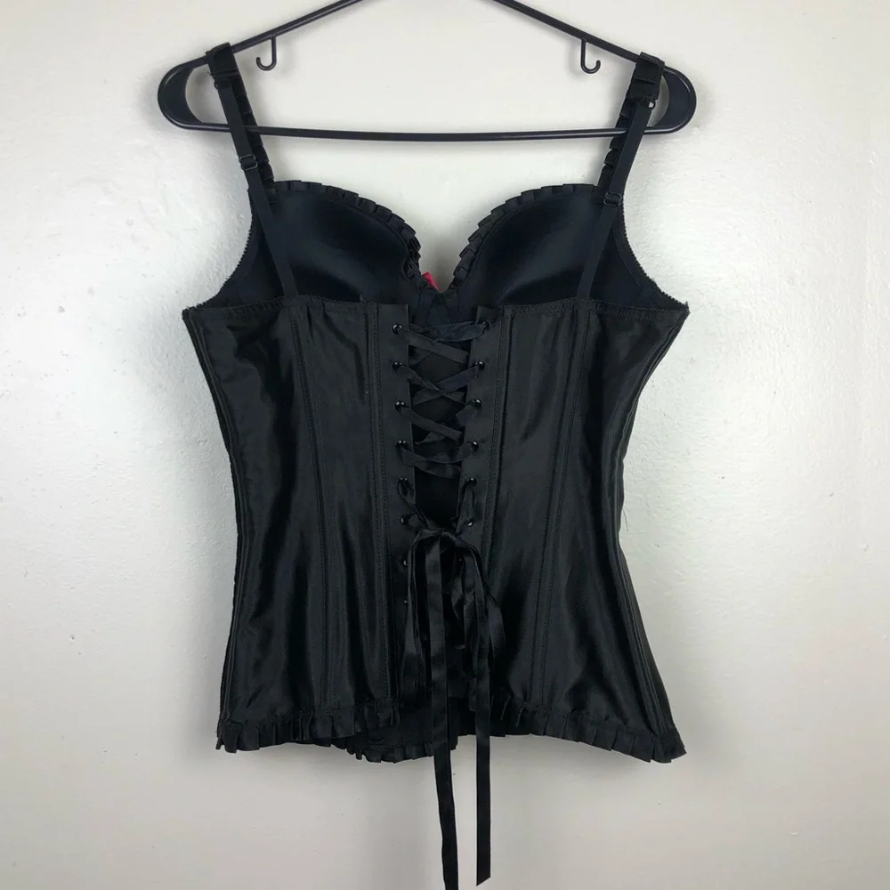 Fredericks Of Hollywood Black and Red Corset Top - Picture 5 of 7